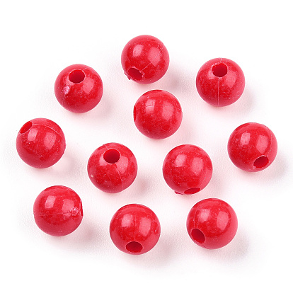 Des perles en plastique, ronde