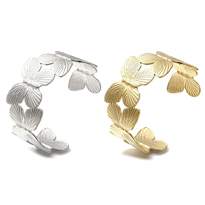 Ионное покрытие (ip) 304 манжета из нержавеющей стали для женщин, бабочка