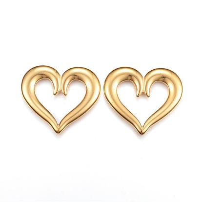 304 Stainless Steel Linking Rings, Heart