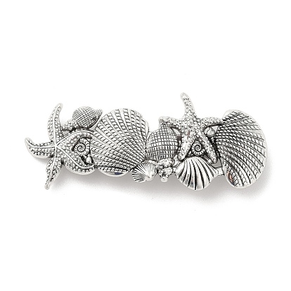 Заколки для волос из сплава с ракушками, морскими звездами и фазами луны, аксессуары для волос для женщин девушка