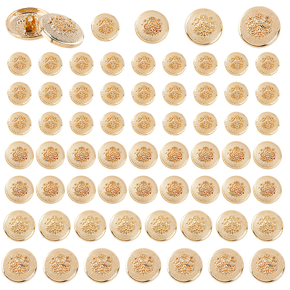 70 шт. 4 стили сплав 1-отверстие на ножке пуговицы, для шитья крафта, полукруглый