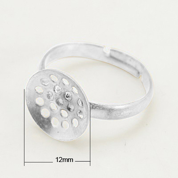 Компоненты латунные кольца, баз сито кольцо, регулируемый, 17 мм, лоток : 12 мм