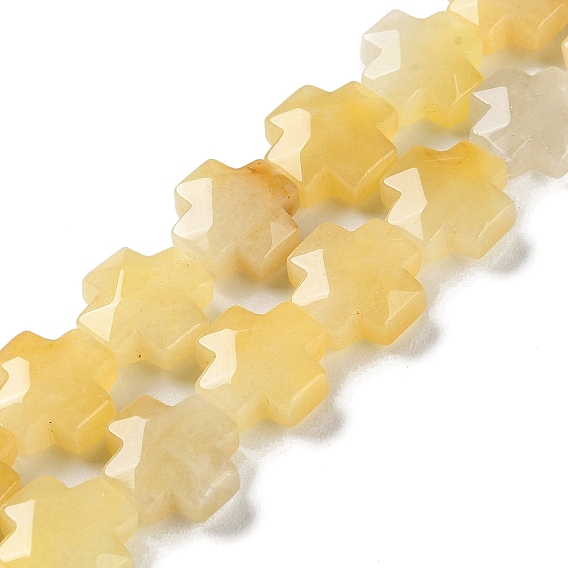 Природный Топаз нефрита бисер нитей, граненые, крестик