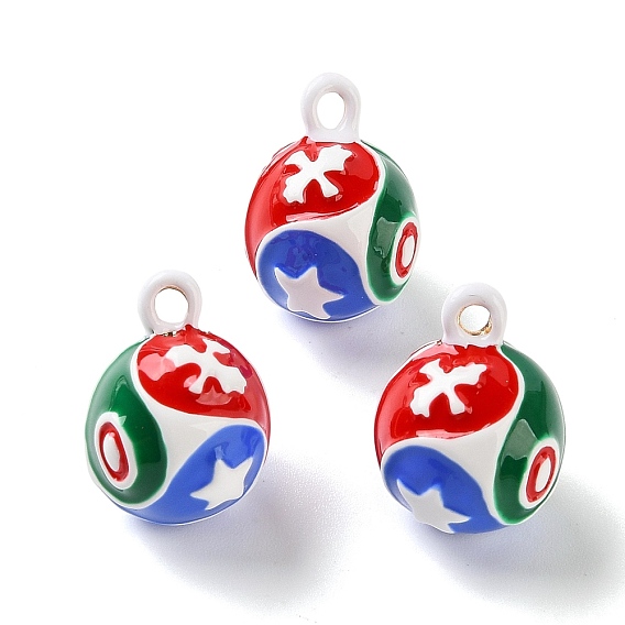 Alloy Enamel Pendants, Football Charms