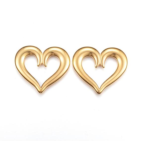 304 Stainless Steel Linking Rings, Heart
