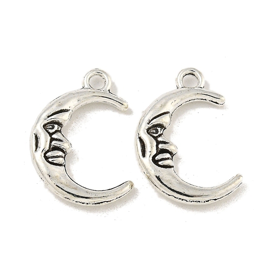 Подвески из сплава , без кадмия и без свинца, луна, 21x15x4 мм, отверстие : 2 мм