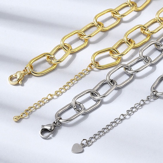 Ожерелья-цепочки из латуни для женщин, стойки покрытие, без кадмия и без свинца, долговечный