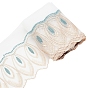 9.3~9.5Yards Embroidery Polyester Ribbon, for Curtain, Sofa, Bed and Garment Accessories, Feather Pattern