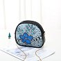 DIY Handbag Diamond Painting Kits, Including Resin Rhinestones, Pen, Tray & Glue Clay, Flower/Skull/Butterfly/Peacock Pattern