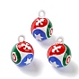 Alloy Enamel Pendants, Football Charms