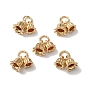 Rack Plating Brass Charms, Cadmium Free & Lead Free, Long-Lasting Plated, with Jump Ring, Flower Charm