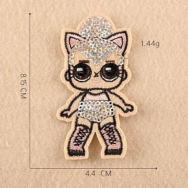 Computerized Embroidery Cloth Iron on/Sew on Patches, Costume Accessories, Paillette Appliques, Baby