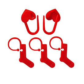 Knitting tool plastic red love mark buckle diy counting small pin small anti-solution buckle