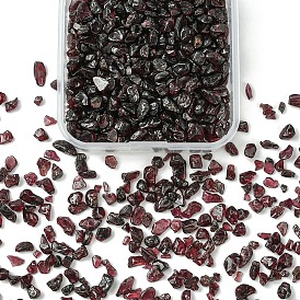 70g бусины из натуральной гранатовой крошки, нет отверстий / незавершенного