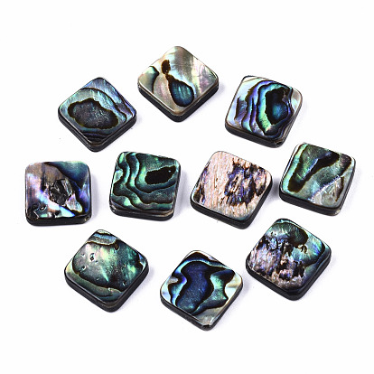 Natural Abalone Shell/Paua Shell Beads, Rhombus