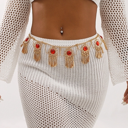 Сплав кубический цирконий цветок кисточка колокольчик цепочка ремни для женщин, золотые