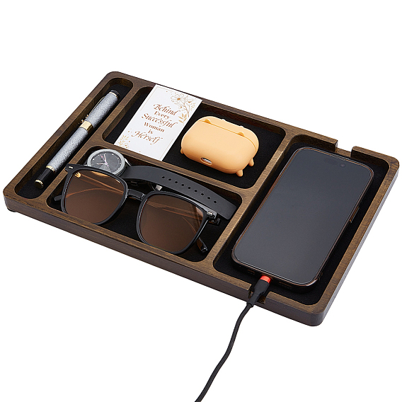 Деревянный ящик для хранения на офисном столе, прямоугольные