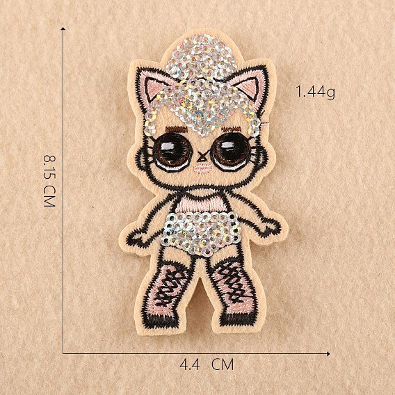 Computerized Embroidery Cloth Iron on/Sew on Patches, Costume Accessories, Paillette Appliques, Baby