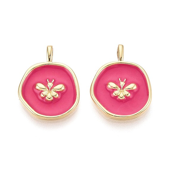 Подвески из латуни и эмали, самородки с амулетами насекомых, реальный 16 k позолоченный