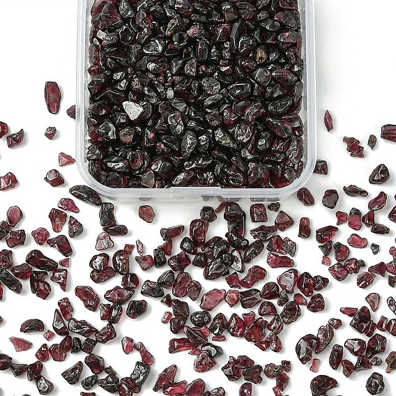 70g бусины из натуральной гранатовой крошки, нет отверстий / незавершенного