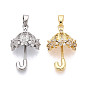 Латунные микро проложить кубического циркония подвески, зонтик прелести