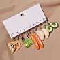Resin Food Model Dangle Earrings, Jewely for Women, Mixed Color