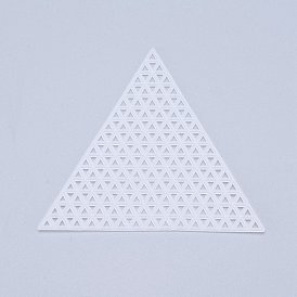 Hojas de lona de malla de plástico, para bordar, elaboración de hilo acrílico, proyectos de punto y ganchillo, triángulo