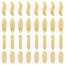 48шт 4 стили 201 подвески из нержавеющей стали, волна и изогнутый прямоугольник, изогнутый конский глаз и изогнутый овал