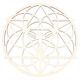 Деревянный коврик для чашки с лазерной резкой, плоско-круглые