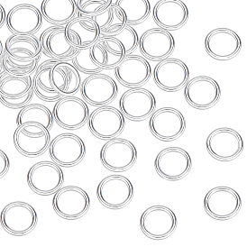 50шт 925 круглые кольца из стерлингового серебра, паяные кольца, Замкнутые кольца для прыжков