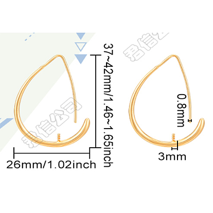 925 Sterling Silver Earring Hooks, For Half Drilled Beads