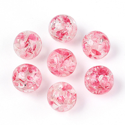 Resin Beads, Imitation Amber, Round