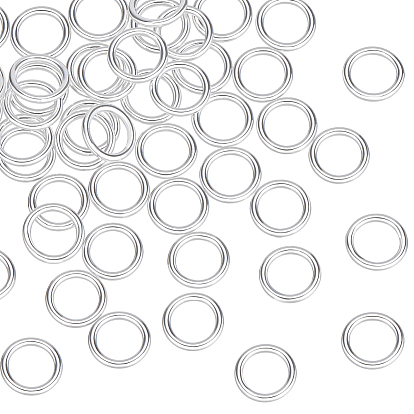 50шт 925 круглые кольца из стерлингового серебра, паяные кольца, Замкнутые кольца для прыжков