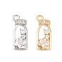Латунные микропаве прозрачные подвески с фианитом, подвески из бутылки желаний