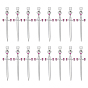 16Pcs Brass Micro Pave Cubic Zirconia Pendants, Sword Charms