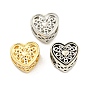 Стойка ко Дню святого Валентина, покрытие из сплава, европейские бусины, бусины с большим отверстием, без кадмия, без никеля и без свинца, сердце