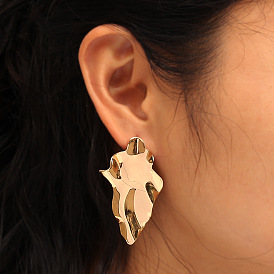 Fashionable Irregular Metal Earrings with Unique Personality and Charm - European and American Style