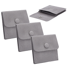 Мешочки для украшений из микрофибры, складные конверты для сережек, Браслеты, ожерелья упаковка, прямоугольные