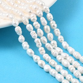 Нити из натурального культивированного пресноводного жемчуга, рис, класса AB +