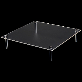 1 набор прозрачных акриловых держателей для кексов, акриловая витрина для десертов с баром из нержавеющей стали