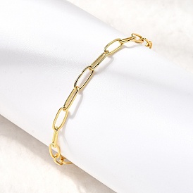 3.5браслеты-цепочки из латунных скрепок {2}мм, стойки покрытие, долговечный, без кадмия и без свинца