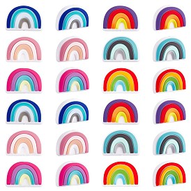 6шт 6 цвета радуги силиконовые бусины