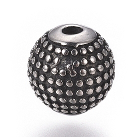 304 Stainless Steel Beads, Polished, Round