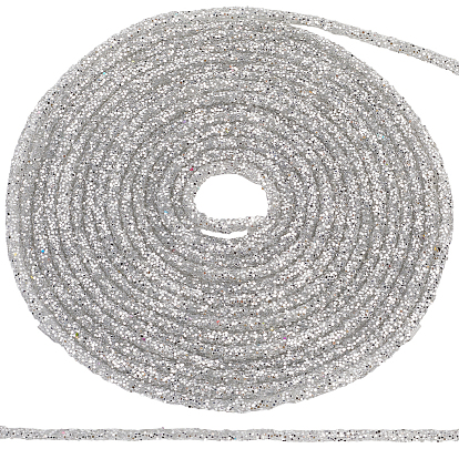 5 ярдов полый трубчатый шнур из ПВХ синтетической резины, со стразами из смолы