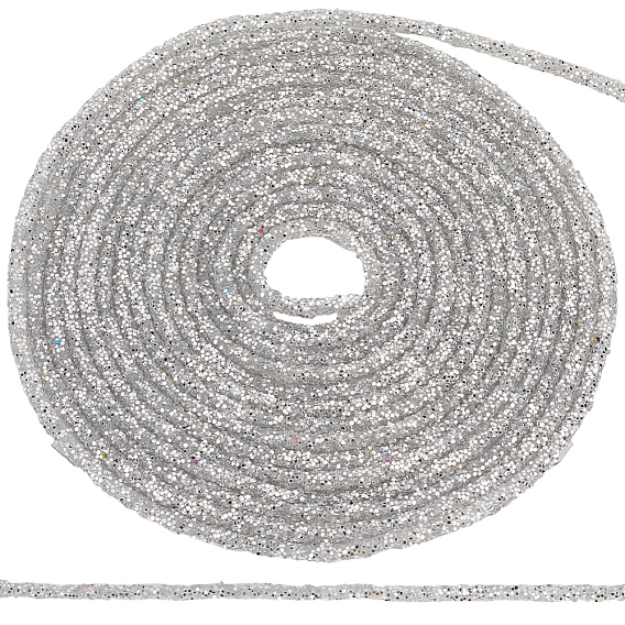 5 ярдов полый трубчатый шнур из ПВХ синтетической резины, со стразами из смолы