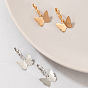 Minimalist Vintage Butterfly Earrings Set - Chic Dual-tone Design, Delicate and Elegant (2 Pieces)