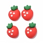 Opaque Resin Decoden Cabochons, Strawberry