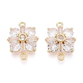 Латунные подвески из прозрачного кубического циркония, цветок ссылки, долговечный