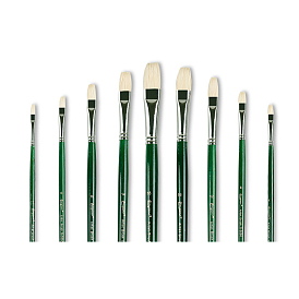 Painting Brush Set, Bristles Brush Head with Wooden Handle and Aluminium Tube, for Watercolor Painting Artist Professional Painting
