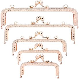 WADORN 5Pcs 5 Style Iron Purse Handle Frame, for Bag Sewing Craft